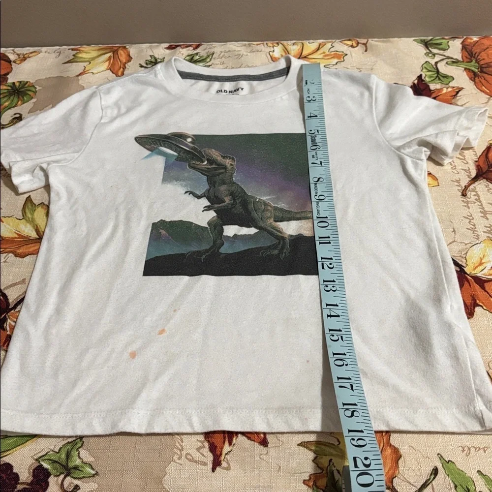 Old Navy White T-Shirt with Dinosaur Graphic